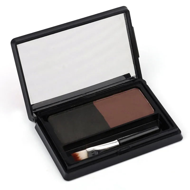 

Menow E15006 double coloured eyebrow powder with eyebrow brush for waterproof stereo eye shadow.