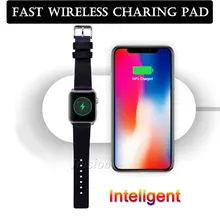 Qi Wireless Charger For iPhone X 8 8plus 7.5W Fast Charging Pad For Apple Watch 3 2 AirPower Charge For SumsangS6 S7edge S8 S8P