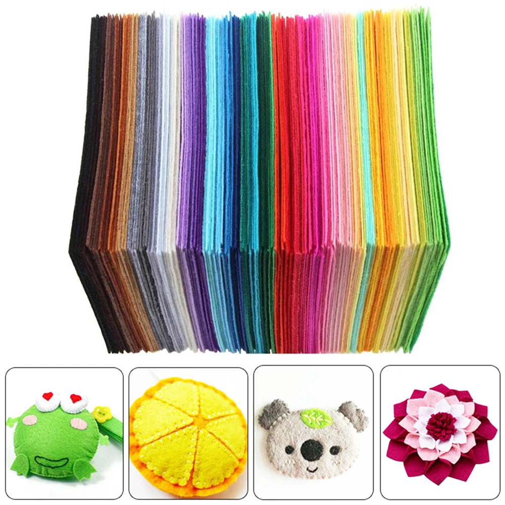 

10/40Pcs 15*15cm Colorful Non-woven Felt Fabric for Home Decoration DIY Handcraft Kids Toy Gift Dolls Fabric Sewing Supplies