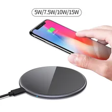 15 Вт QI Быстрая зарядка pad Беспроводное быстрое зарядное устройство из закаленного стекла QC 3,0 для iphone 8 x samsung s9 xiaomi huawei mate 20pro телефон