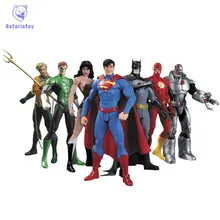 Avenger Super Hero Action Figure Marvel Figurine Super Man Batman Flash Wonder Woman DIY Anime Hero Model Toy Brinquedo 7pcs/set