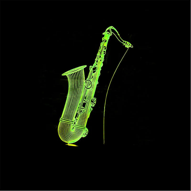 Buy 3D LED Night Light Sax Music Instruments Saxophone