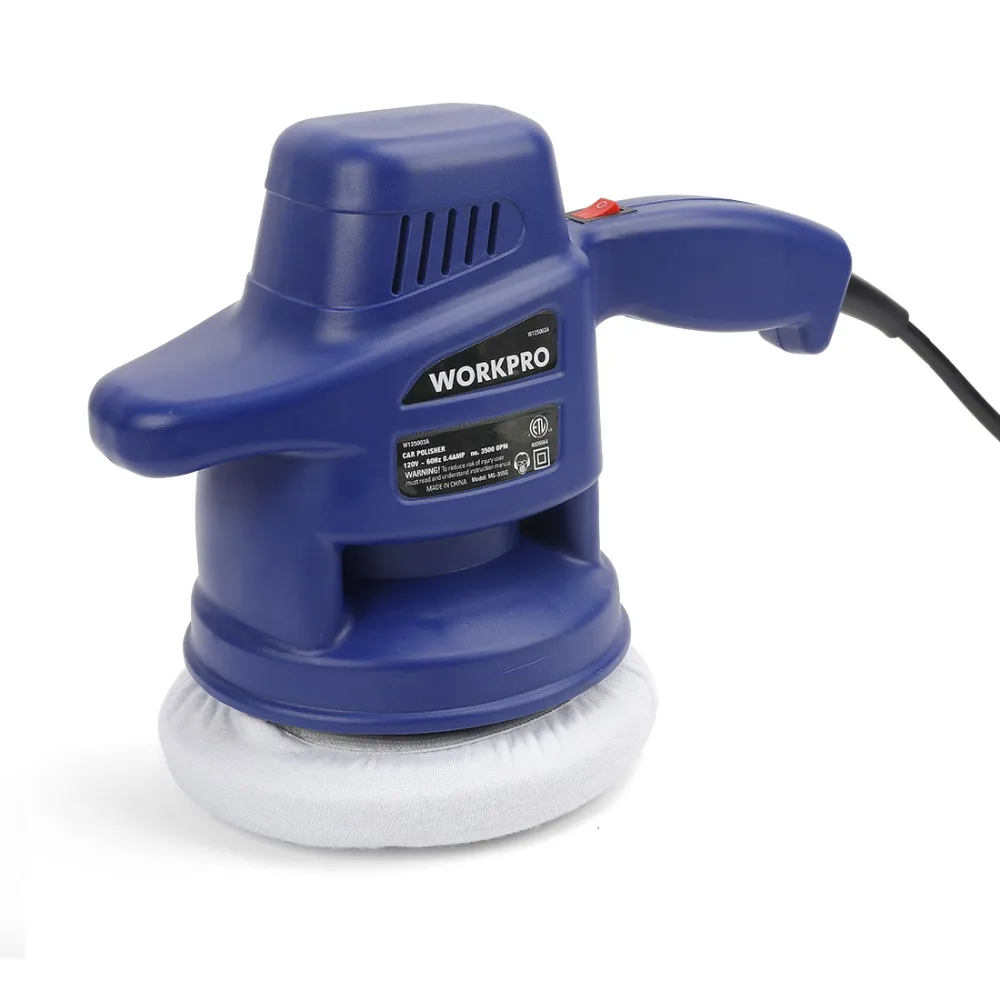 

WORKPRO Car Polisher 3500rpm 120V/60HZ 0.4A Random Orbit Waxer/Polisher Free Shipping