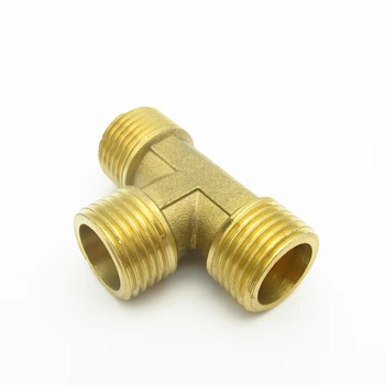 

3/8" BSP Male Thread Tee Type 3 Way Brass Pipe Fitting Adapter Coupler Connector For Water Fuel Gas