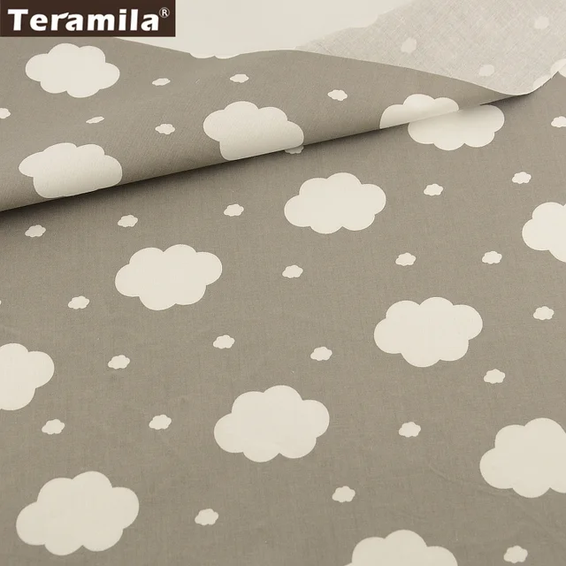 100% de tejido de algodón con diseño de nubes blancas, tela de algodón gris, Material para cuarto de tela asargada gruesa, retales para sábanas de cama, novedad de 2021 100% de tejido de algodón con diseño de nubes blancas, tela de algodón gris, Material para cuarto de tela asargada gruesa, retales para sábanas de cama, novedad de 2021