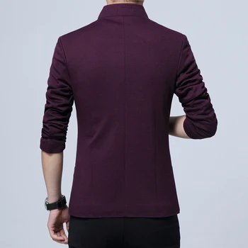 Liseaven Blazer Men Jackets Male Stand Collar Male Blazers Slim Fit Mens Blazer black Jacket Men Plus Size 5XL 4