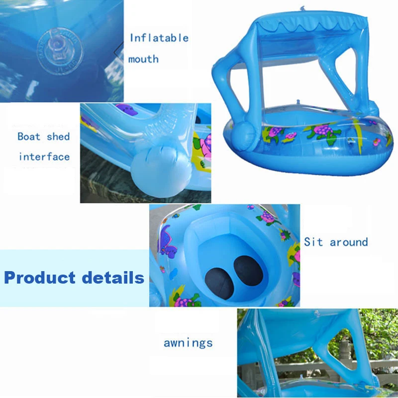 Baby Pool Float Toys Inflatable Water Swimming Ring Dinosaur Pontoon Baby Boat Swimming Ring Children Inflatable Toys Gifts