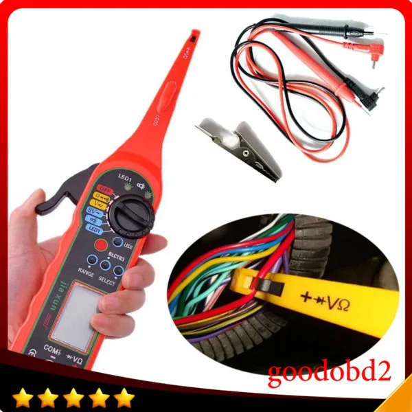 Auto Circuit Tester Multimeter Lamp Car Repair tool 0V-380V tester lamp Electricity Detector and Lighting 3 in 1 yellow colour