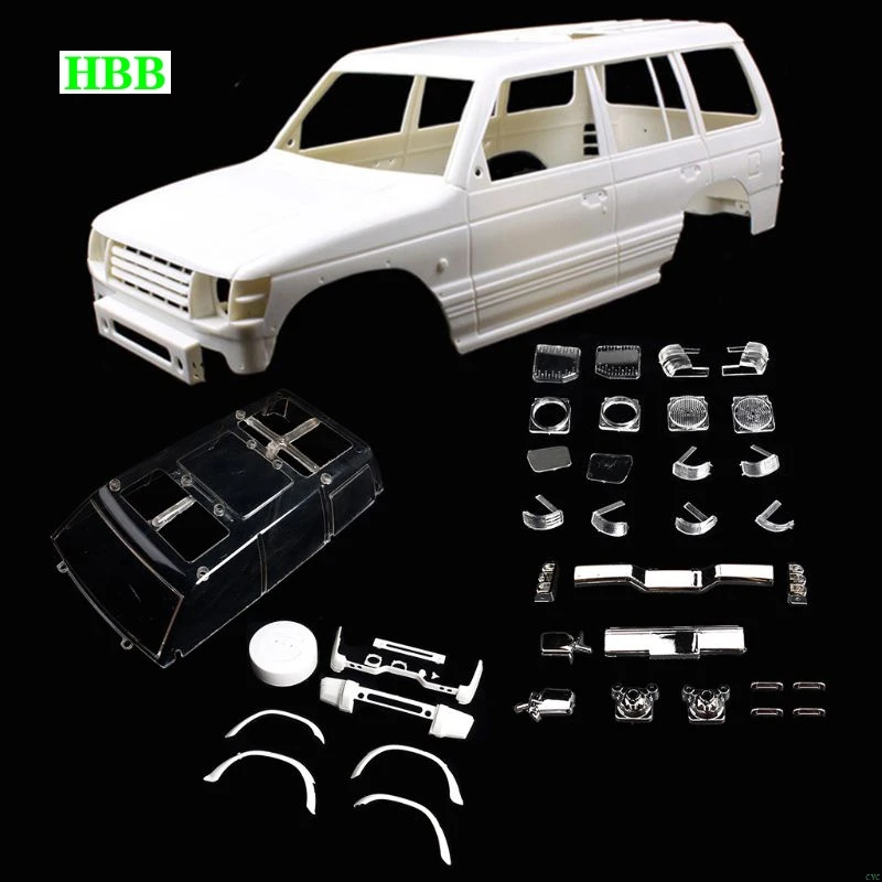 

Hard Plastic Body Shell 313mm Wheelbase for Mitsubishi Pajero V33 1/10 RC Crawler Car Axail SCX10 90046 Upgrade Parts
