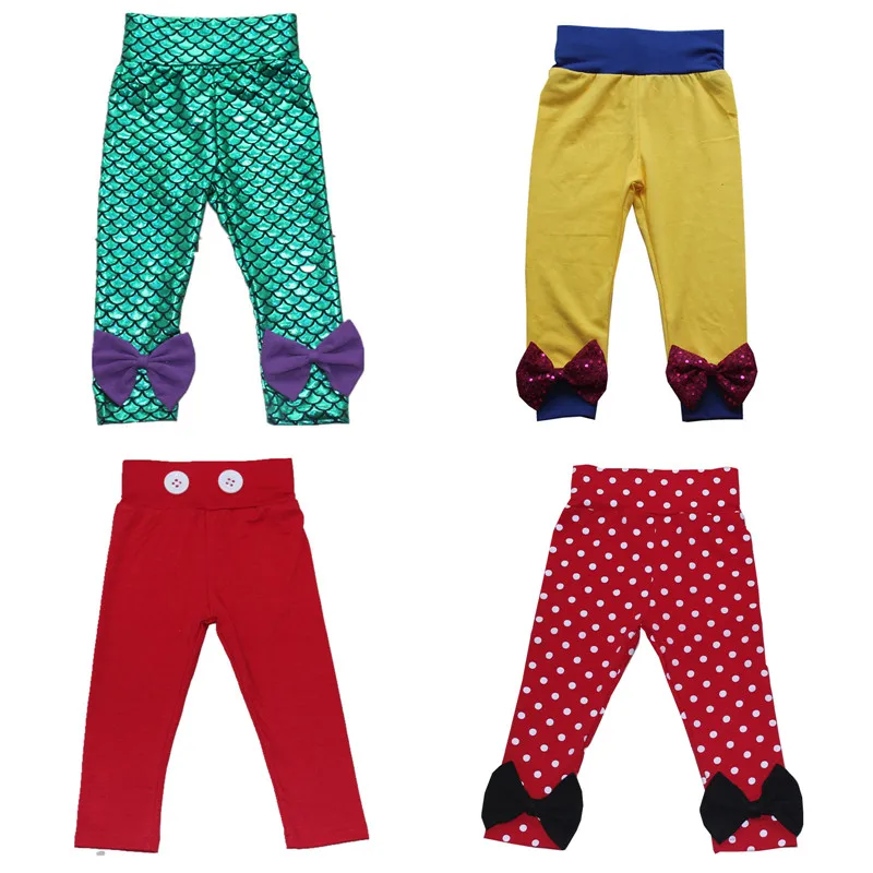 Girls-Summer-Leggings-Harem-Princess-Mermaid-Snow-white-Kids-Pants-with-Bows-Boys-Mickey-Minnie-Children (1)