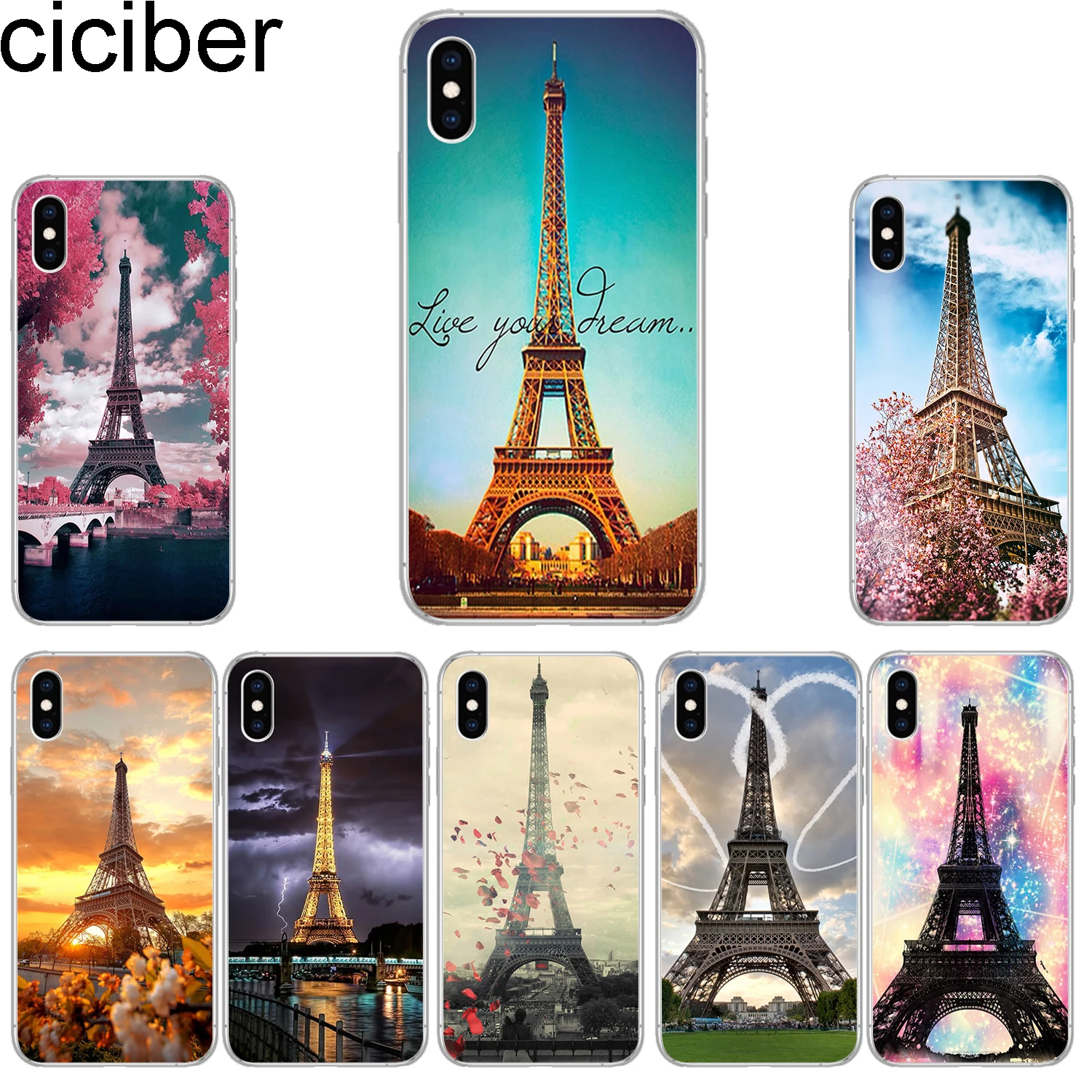Ciciber чехлы для телефонов iPhone 11 Pro Max 8 7 6 6s Plus SE 5S Мягкий чехол из ТПУ X Xs XR XS с