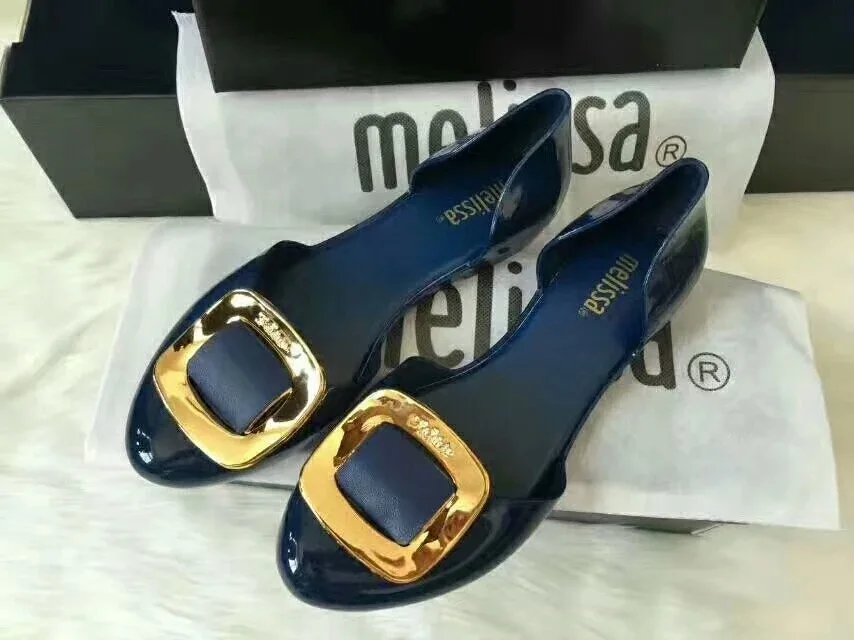 Женские сандалии Melissa модные Нескользящие с квадратной пряжкой на лето