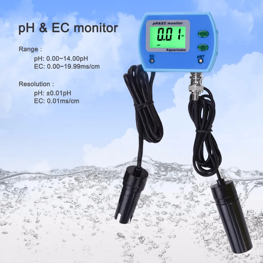 Buy Professional 2 in 1 pH Meter EC meter for Aquarium