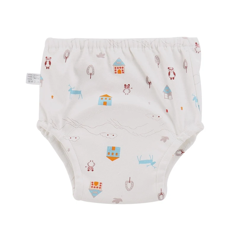 baby toilet training diaper cartoon printing cotton breathable pull-on pants bread pants high quality 2018 new