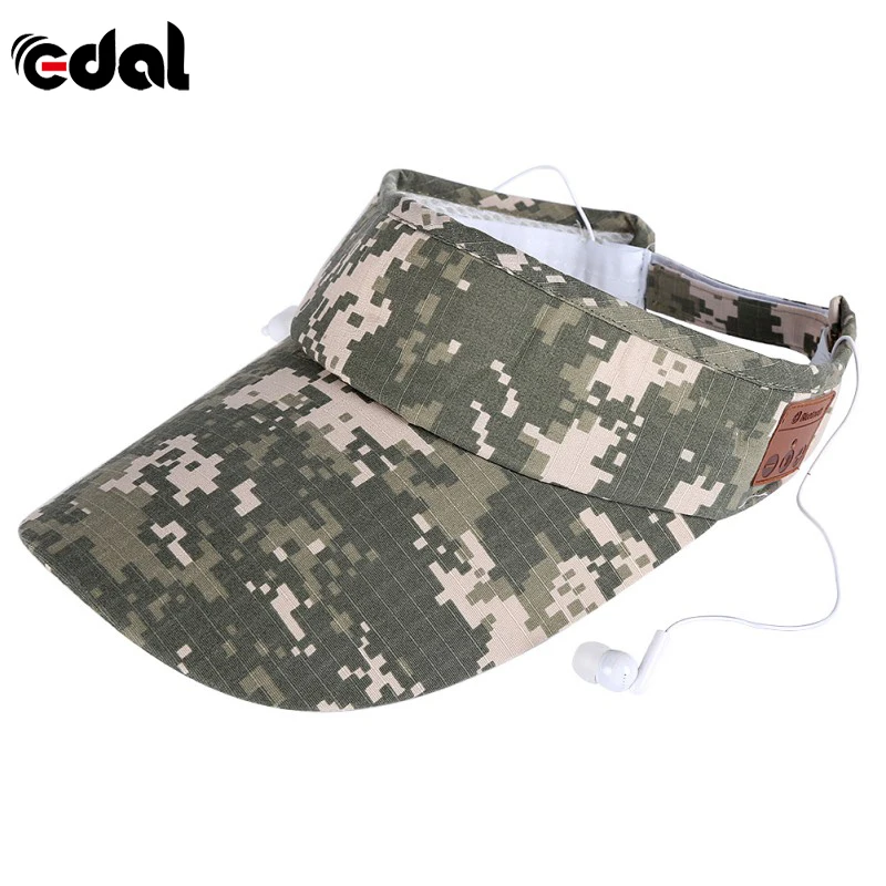 

New Exercise Cap Wireless Bluetooth Smart Cap Summer Camouflage Hip Hop Bluetooth Hat Flat Adjustable Caps 5 Styles Hat
