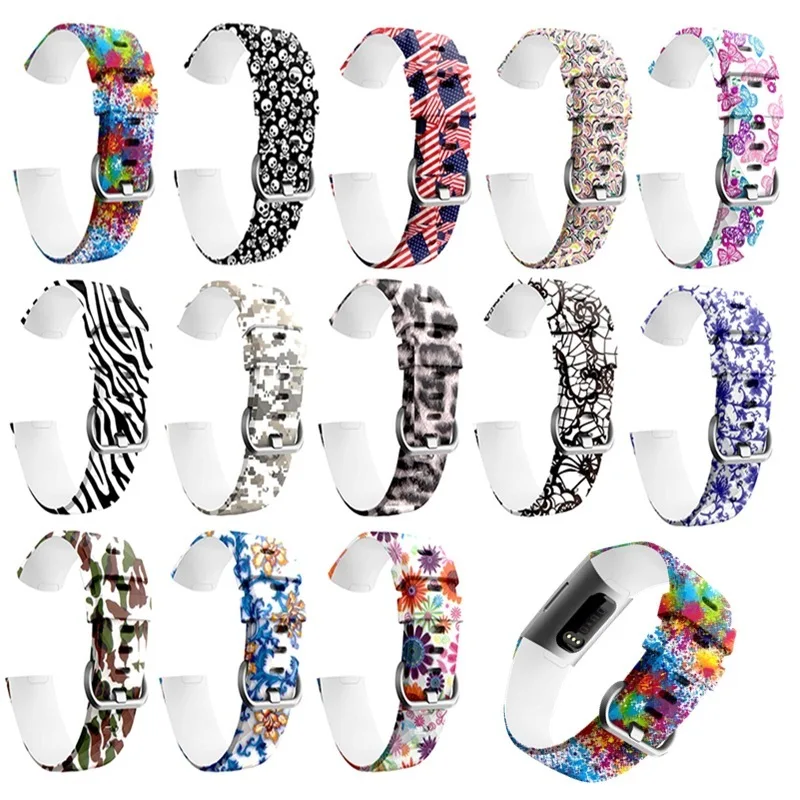 Colorful Fitness Bracelet Wrist Strap for Fitbit Charge 3 Band Smart Sports Watch Wriststrap Accessories for Fit bit Wristband