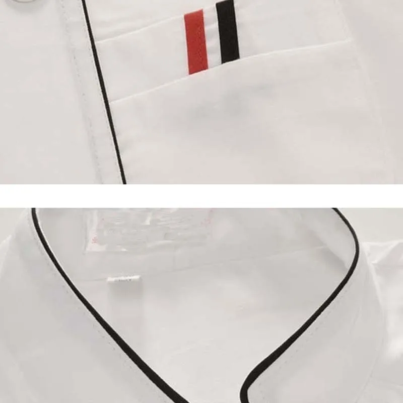 Десять Кнопки Куртка поварская унисекс с длинным рукавом форма шеф-повара макет корректирующие Топы Плита работы Костюмы