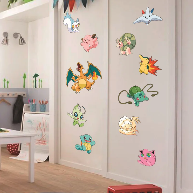 Pokemon Go Decorative Wall Stickers For Kids Room Home Decorations Pikachu Wall Decals PVC Wallpaper Window Sticker Mural Poster Pokemon Go Decorative Wall Stickers For Kids Room Home Decorations Pikachu Wall Decals PVC Wallpaper Window Sticker Mural Poster