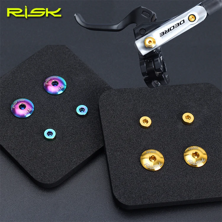 

RISK Titanium Mtb Bike Hydraulic Brake Cylinder Bolts For SHIMANO XT M8000 Bike Brake Handle Bike Accessory 3 Colors