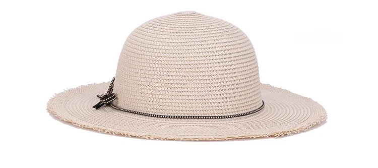 Женская летняя бумажная вязаная шляпа от солнца с большими плоскими полями волосатые края веревки остроконечные пляжная шляпа от солнца