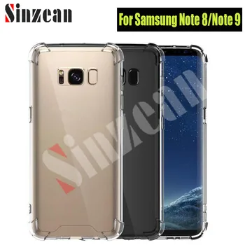 

Sinzean 100pcs For Samsung Note 8 Anti-knock 1.5mm high quality Ultra Transparent TPU Case For Galaxy Note 9 Soft Silicone Case