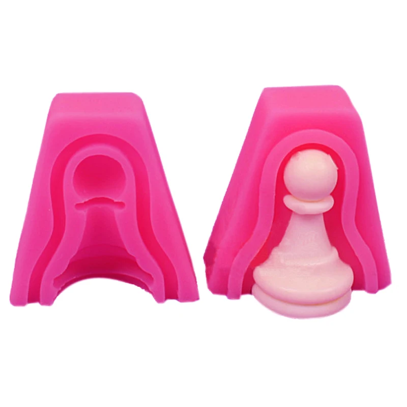 

Silicone mold Fondant Chess Pawn soldiers cooking tools decoration baking Fondant Sugar Craft Molds DIY Cake fimo F0762