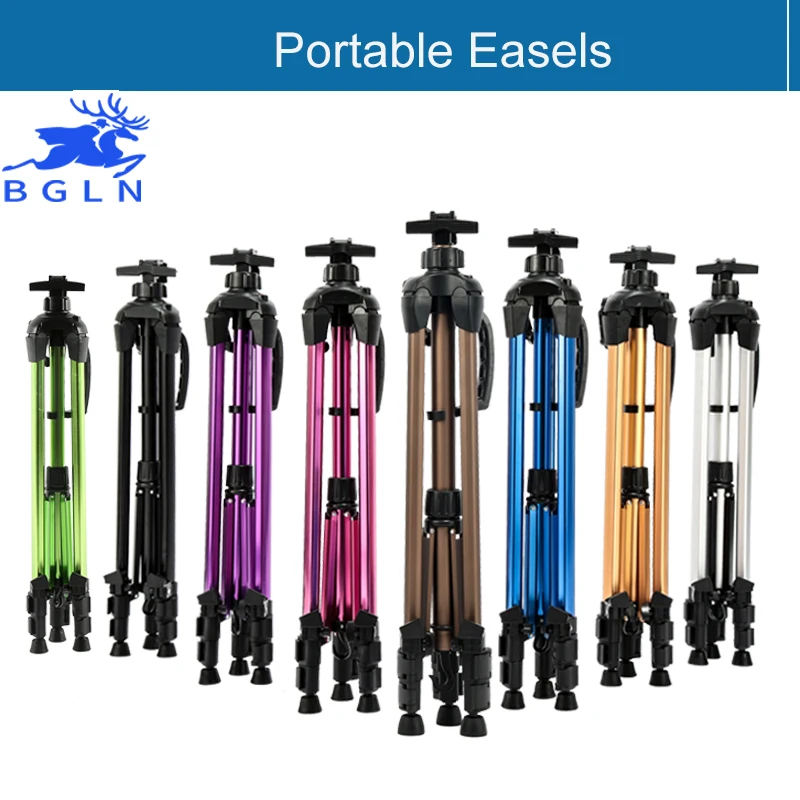 

9 Colors Mini Easel 55-155cm Large Metal Easel Stand High-grade Aluminum Alloy Hand Sketch Drawing Frame Display Easels