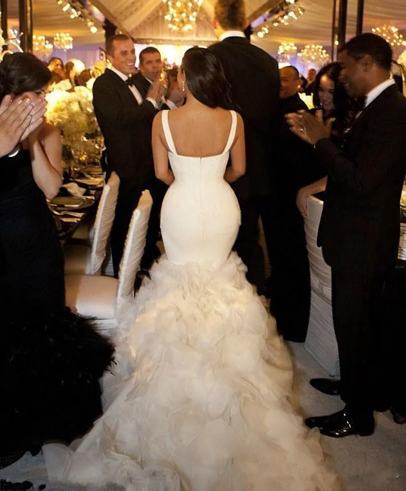 2019-sexy-mermaid-wedding-dresses-tiered-skirt-spagetti-straps-lace-organza-cathedral-train-fall-bridal-gowns (2)