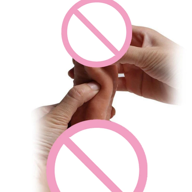 Realistic Dildo Suction Cup Male Dual layered Silicone For Women Sex toys Q150