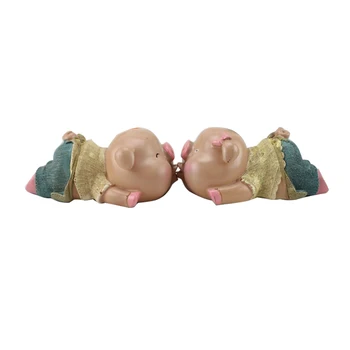 

Creative Resin Pigs Miniature Ornaments Couple Pigs Figurine Crafts Home Decorations Animal Figurines Children Toy Wedding Gifts