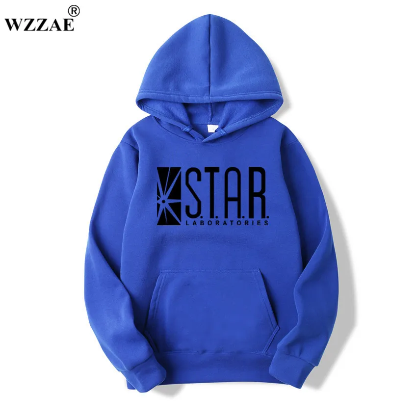 WZZAE STAR S. T. A. R. labs, черные мужские толстовки с капюшоном, Мужская толстовка, джемпер флэш Готэм Сити, комиксы, толстовка «Супермен»