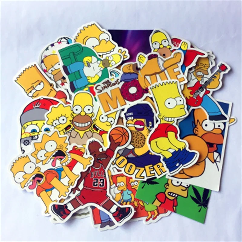 25Pcs/Lot Cartoon Simpson Series Hybrid Notebook PC Suitcase Skateboard Bicycle Motorcycle DIY Waterproof Sticker 25Pcs/Lot Cartoon Simpson Series Hybrid Notebook PC Suitcase Skateboard Bicycle Motorcycle DIY Waterproof Sticker