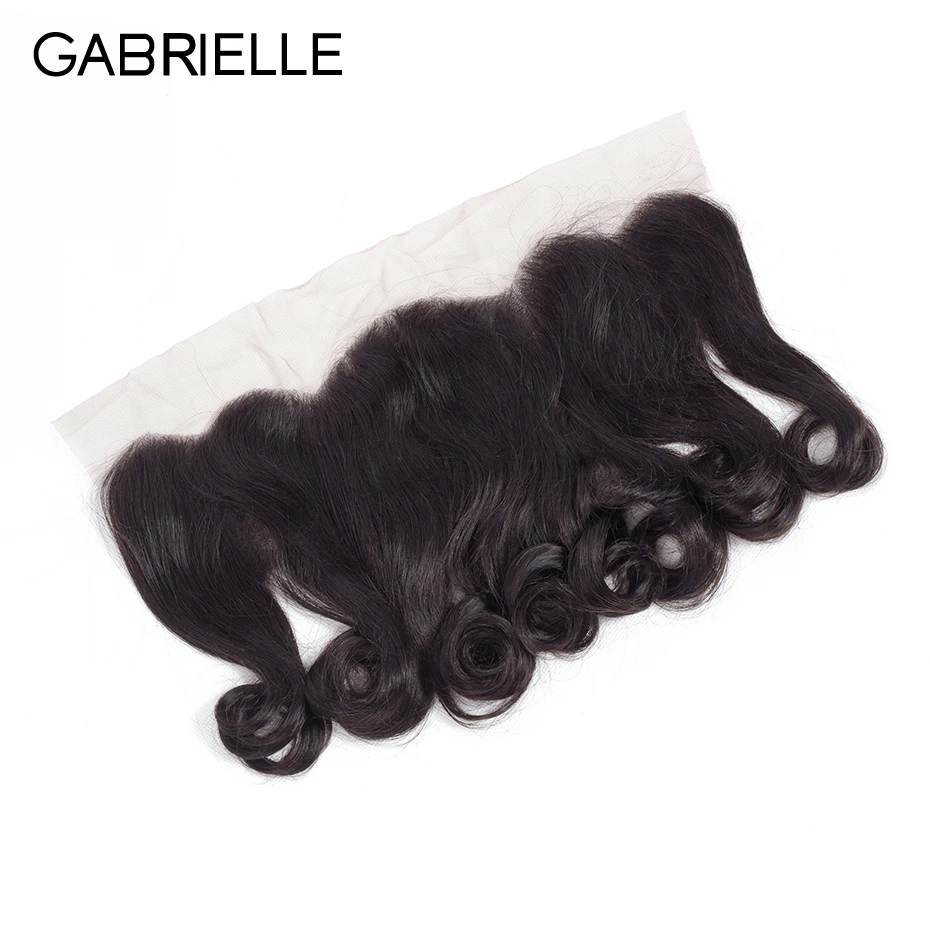 

Gabrielle Hair 13x4 BrazilIan Loose Wave Lace Frontal Closure Free Part 8-22inch Natural Color Non Remy Human Hair