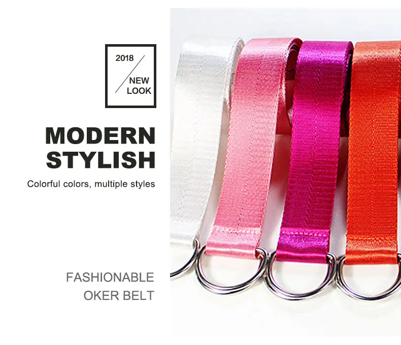 2018 Summer Canvas Belt Male Women Nylon Canvas Strap Wide Simple solid color Buckle Metal Cloth Tape Casual Jeans Strap 1 (3)