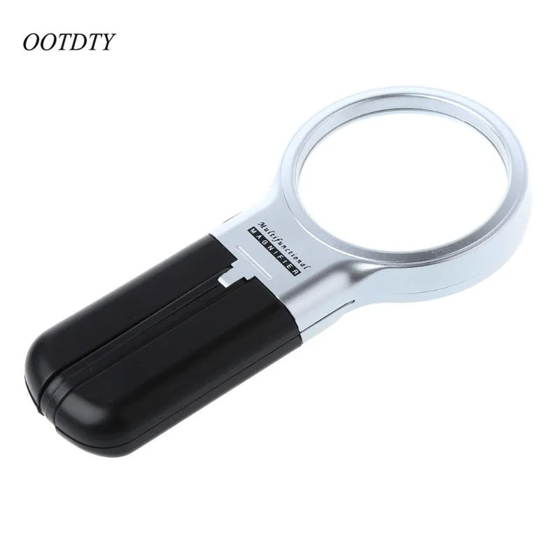 OOTDTY 3X настольная Портативная Лупа для чтения со светодиодными лампами