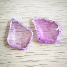 Быстрая 200 штук 50 мм Сиреневый/фиолетового цвета с украшением в виде кристаллов стекло кленовый люстра с листьями Кулоны из нержавеющей стали, кристаллы части для люстры