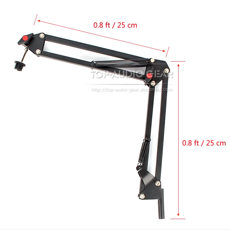 Round Plate Desktop Suspension Microphone Boom Arm Scissor Stand Mount Tabletop Bracket For Blue Snowball Ice Yeti Pro Mic