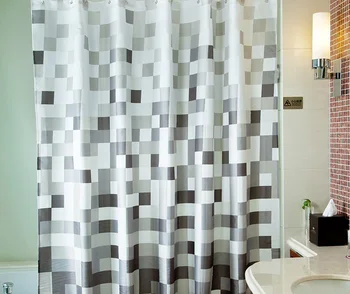 

Opaque Mosaic printed shower curtain waterproof anti - mildew polyester