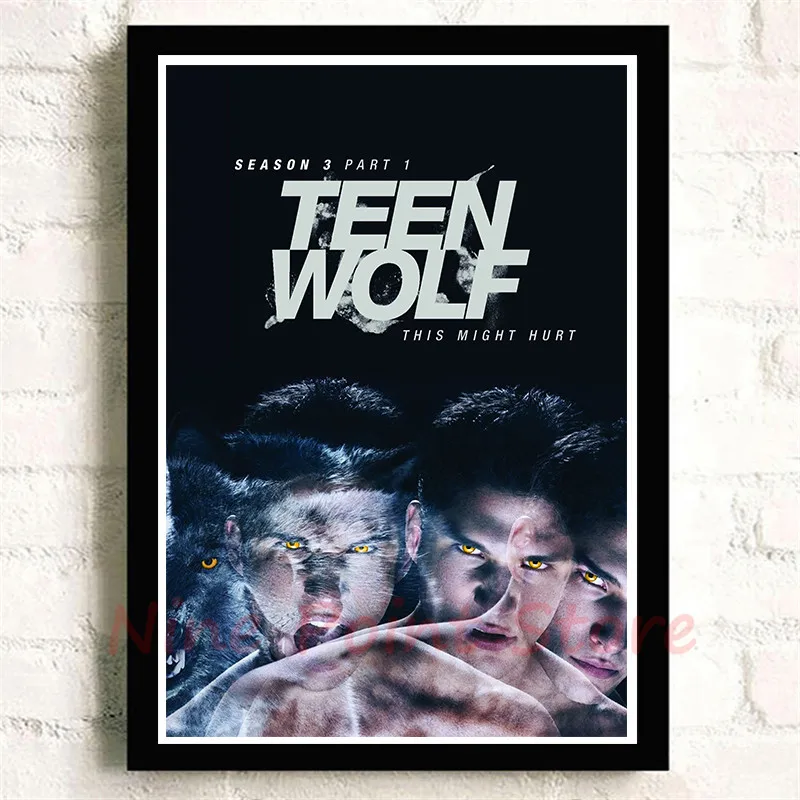 Teen Wolf, белая бумага с покрытием, кино-стикеры Настенные, четкое изображение, украшение для дома, гостиной, спальни, дома, без рамы