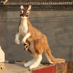 Fancytrader животных моделирования кенгуру Monther & Детские игрушки модель Ремесленная Животные кенгуру кукла Пластик и Мех животных 30 см x 30 см