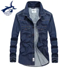 Новое поступление, Повседневная Мягкая джинсовая рубашка в стиле ретро, мужская хлопковая рубашка высокого качества, бренд Tace& Shark, мужские рубашки camisa social masculina