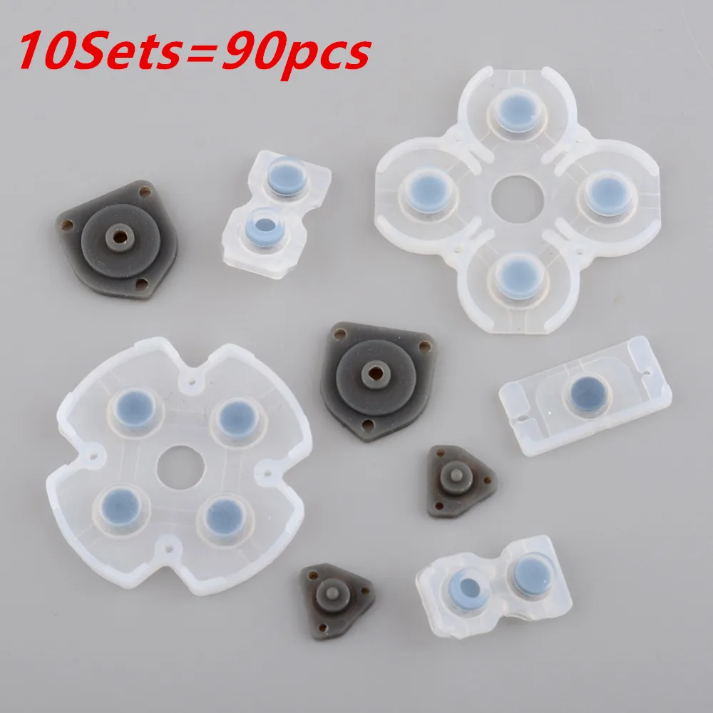 

10sets Soft Rubber Silicone Conductive Adhesive Button Pad keypads for Sony PS4 PlayStation 4 DualShock Controller Gamepad