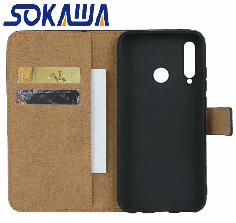 Чехол-книжка для Huawei Honor 20 Lite/Honor 10i 20i из натуральной кожи с подставкой и