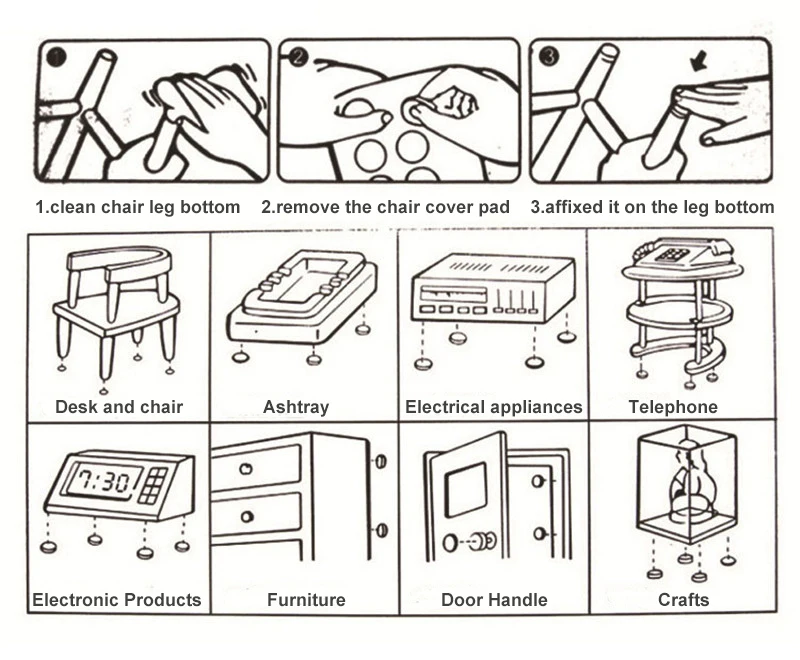 1-48 шт. противоскользящая самоклеящаяся фурнитура стул ножка ноги коврик круглый квадратный диван стул стол нога липкий коврик пол протектор коврик