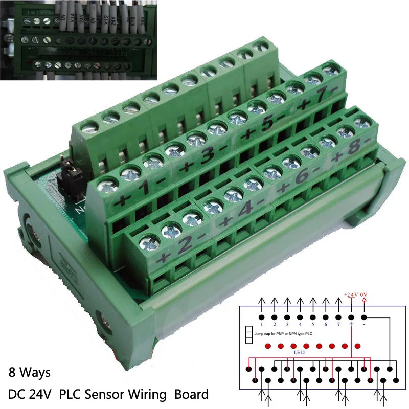 modulo de distribuicao do bloco conecta din montar pluggable 8x3 05
