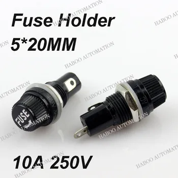 

10pcs shipping free 5*20 glass fuse holder HB6-302 FuseHolder mini fuse block fuse holder 15A 125V 10A 250V pcb fuse holder