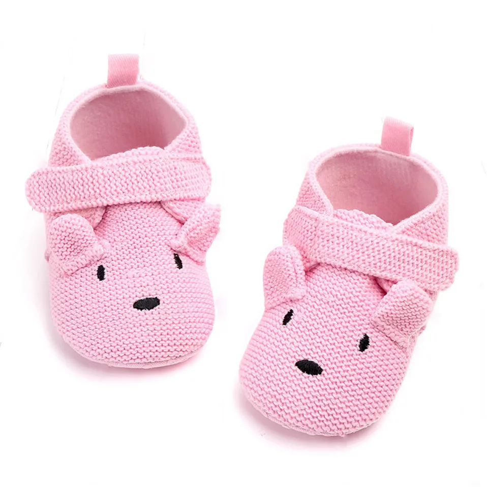 Baby Boys Girls Animal Crib Shoes Infant Cartoon Soft Sole Non-slip Cute Warm Animal Shoes