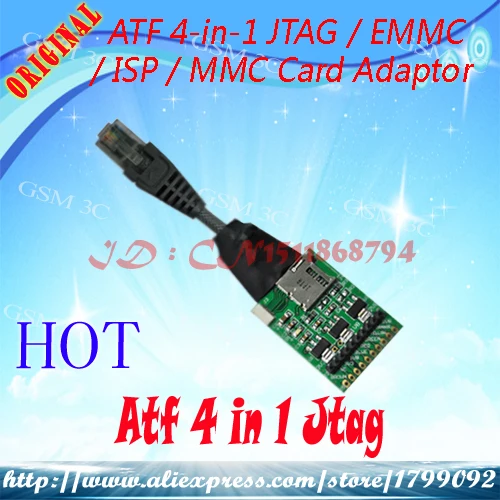 Бесплатная доставка новый ATF BOX 4 в 1 Ultimate JTAG/EMMC/ISP/MMC адаптер|jtag emmc|jtag ispjtag adaptor |