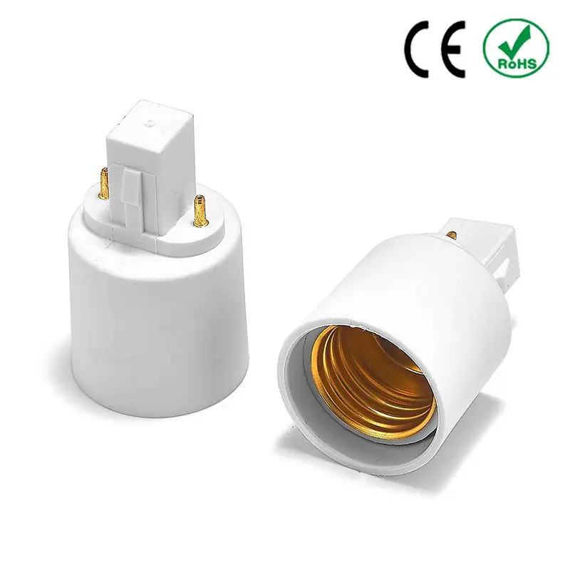 

100pcs G23 to E27 Adapter G23 to E26 Lamp Adapter Holder Converter Base Socket LED Light Bulb Extend Extension Plug