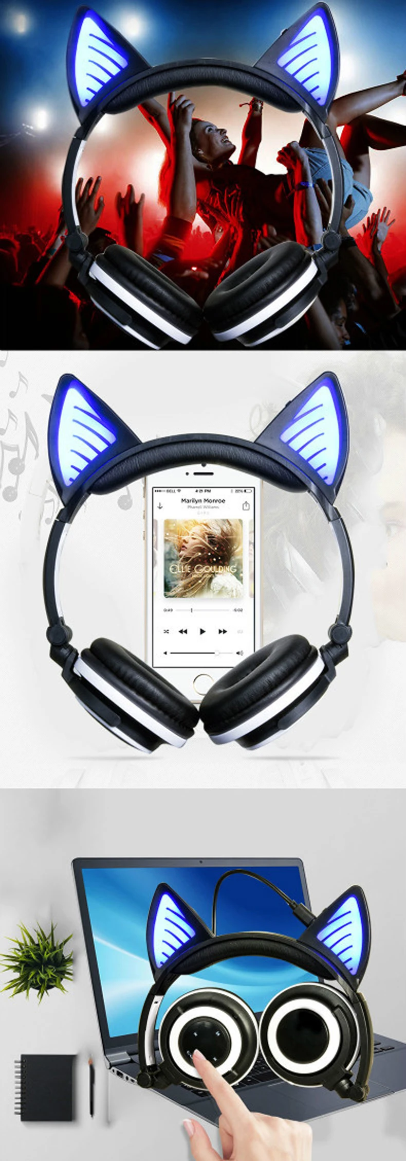 Supology かわいいグロー猫耳の Bluetooth ヘッドフォン女の子 Led 発光ワイヤレスヘッドフォン子供のための Headphones For Girls Bluetooth Headphoneear Bluetooth Aliexpress Supology かわいいグロー猫耳の Bluetooth ヘッドフォン女の子 Led 発光ワイヤレスヘッドフォン子供のための Headphones For Girls Bluetooth Headphoneear Bluetooth Aliexpress
